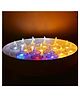 True Decor Flameless & Smokeless Melted Design Crystal LED Candles in Multicolor- Pack Of 48