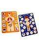Fingo Brain Combo Pack Wooden Knob Internal Organs  & Body Parts Peg Board with 38pcs- Multicolor