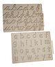 Fingo Brain Combo Pack Set of 2 Boards Wooden Small Alphabets Board and Small Cursive Alphabet Tracing Board with Dummy pencil in Leaser Cut - Brown