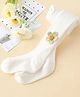SYGA Tights For Girls Soft Cotton Infant Leggings Toddler Flower Stockings Pants, Suitable For All Seasons White-(1-2 years) S