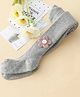 SYGA Tights For Girls Soft Cotton Infant Leggings Toddler Flower Stockings Pants, Suitable For All Seasons Grey-(2-4 years) M