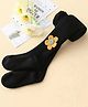 SYGA Tights For Girls Soft Cotton Infant Leggings Toddler Flower Stockings Pants, Suitable For All Seasons Black-(1-2 years) S