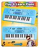 Fiddlerz 37 Key Piano Keyboard Toy with Power Option, Recording and Mic, Electronic Piano Keyboard Multi-Function Portable Piano Keyboard - Blue