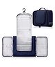 House of Quirk Hanging Toiletry Bag Extra Large Capacity Travel Organizer Bags Durable Waterproof Nylon Makeup Bag for Toiletries Cosmetics  Brushes  Navy Blue