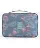 House of Quirk Hanging 18 Cms Travel Toiletry Bag Cosmetic Makeup Bag Organizer for Women and Girls  Grey Flamingo