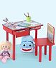 Study Table with Storage Drawer - Red