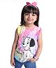 Babyhug Disney Cotton Frilled Sleeves Tie & Dye Top with 101 Dalmatians Graphics - Multicolor