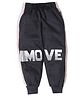 Forever Kids Cotton Looper Move Text Printed Joggers - Dark Grey