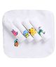 Tinycare Printed Face Napkins Set Of 5 - White