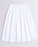 Aww Hunnie 100% Cotton Solid Tiered Skirt - White
