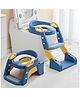 Baybee Vega 3 In 1 Western Toilet Potty Seat for Kids, Baby Potty Training Seat Chair with Splash Guard, Handle, Ladder & Cushion Seat (Blue)
