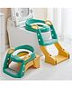 Baybee Vega 3 In 1 Western Toilet Potty Seat for Kids, Baby Potty Training Seat Chair with Splash Guard, Handle, Ladder & Cushion Seat (Green)