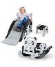 Baybee 3 in 1 Garden Sliders for Kids, Plastic Baby Slide with Rocker & Baby Chair, Kids Foldable Freestanding Play Area Indoor Outdoor Slides