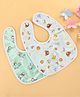 BOXOT IMPEX Feeding Bibs With Snap Button Closure Pack of 2 - Multicolour