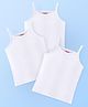 Babyhug 100%  Organic Cotton Knit Sleeveless   Slips Solid Colour  Pack of 3 - White