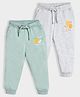 Mi Arcus Pack Of 2 Fruits Printed Joggers - Grey & Aqua Blue