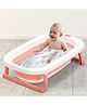 Baybee Jolly Foldable Kids Bath Tub for Baby Mini Swimming Pool for Kids Bathtub for Baby with Anti Skid Base & Drainer | Baby Bath tub for Kids (Pink)