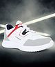 CHamps SHOES Colour Blocked Detailed Lace Tie Up Sport Shoes - White & Red