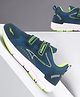 CHamps SHOES Colour Blocked & Mesh Detailed Double Velcro Closure Sport Shoes - Teal Blue & Parrot Green