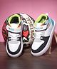 CHamps SHOES Colour Blocked Velcro Closure Shoes - White & Parrot Green