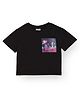 Anthrilo Half Sleeves Night Theme Printed Tee - Black