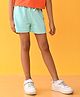 Anthrilo Cotton Solid Shorts - Aqua