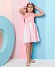 Pspeaches Sleeveless Frill Detailed Striped Fit & Flare Woollen Dress - Pink