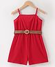Kookie Kids Sleeveless Jumpsuit Solid Colour - Red