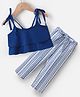 Kookie Kids Sleeveless Top & Printed Pant Set - Blue