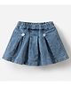 Kookie Kids Knee Length Washed Denim Skort - Blue