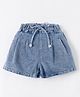 Kookie Kids Denim Shorts with Bow Knot - Blue
