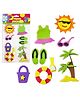 FunBlast Beach Theme Foam Stickers for Kids  Multicolor