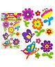 FunBlast Butterfly & Flower Theme Foam Stickers for Kids  Multicolor