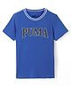 PUMA Cotton Knit Half Sleeves Solid T-Shirt - Cobalt Glaze