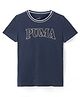 PUMA Cotton Knit Half Sleeves Solid T-Shirt - Club Navy