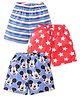 Babyhug Disney Cotton Boxers With Mickey Mouse Family Print Pack of 3 - Multicolour