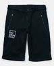 GINI & JONY Cotton Woven Capris With Text Print - Black