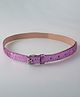 Pine Kids Sequined Belt with Buckle Lock - Purple