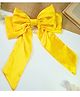 Kamule Satin Double Bow Embellished Hair Clip - Yellow