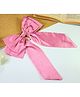 Kamule Satin Double Bow Embellished Hair Clip - Rose Pink