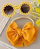 Babyhug Free Size Headbands With Bow Applique & Sunglasses  - Yellow