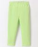 Little Kangaroos Woven Full Length Solid Color Ribbed Leggings - Mint Green