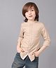 One Friday 100% Cotton Full Sleeves Solid Shirt - Beige