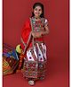 Banjara India Half Sleeves Kutch Work Embroidered Lehenga Choli & Dupatta Set - White