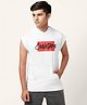 Coolsters by Pantaloons Half Sleeves Brand Name Printed Hooded Tee - White