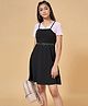 Coolsters by Pantaloons Love Yourself Text Printed Tee With Sleeveless Ribbed Dress Set - Black