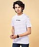 Coolsters by Pantaloons Half Sleeves Striped Tee - White
