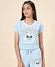 Coolsters by Pantaloons Half Sleeves Boston Text Printed Tee - Powder Blue