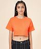 Coolsters by Pantaloons Half Sleeves Vibes Text Printed Top - Orange