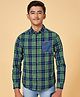 Coolsters by Pantaloons Full Sleeves Checked Cotton Shirt - Green
